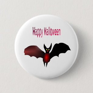 Knappen Fladdermus Happy halloween Knapp