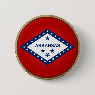 Knappen Flagga försegling i Arkansas Knapp