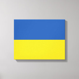 Knappen flagga i Ukraina Canvastryck