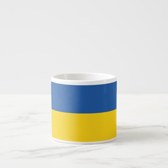 Knappen flagga i Ukraina Espressomugg (Framsidan)