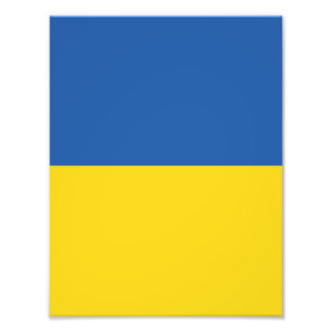 Knappen flagga i Ukraina Fototryck