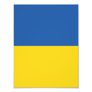 Knappen flagga i Ukraina Fototryck