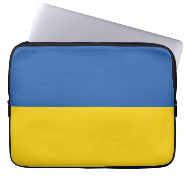 Knappen flagga i Ukraina Laptop Fodral (Framsidan)