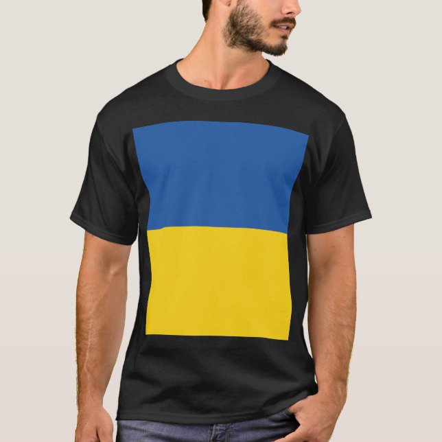 Knappen flagga i Ukraina T Shirt (Framsida)