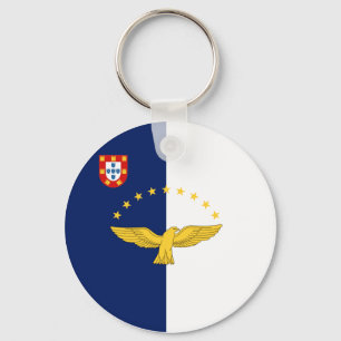 Knappen flagga på Azorerna Nyckelring
