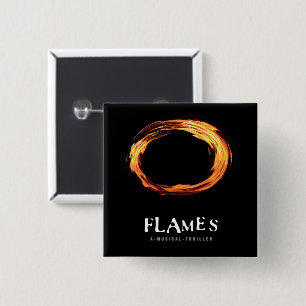 Knappen FLAMES-kvadrat Knapp
