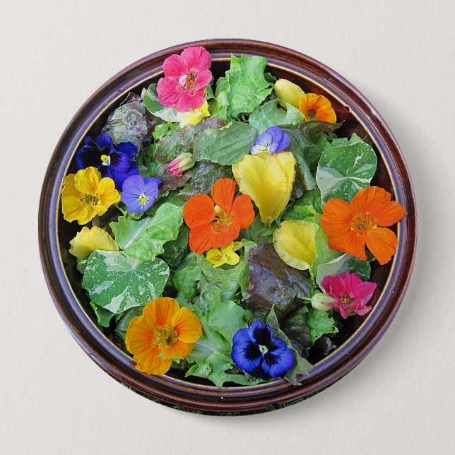 Knappen Flower Salad Knapp (Framsida)