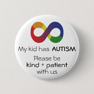 Knappen för att öka medvetenheten om autism "Min Knapp