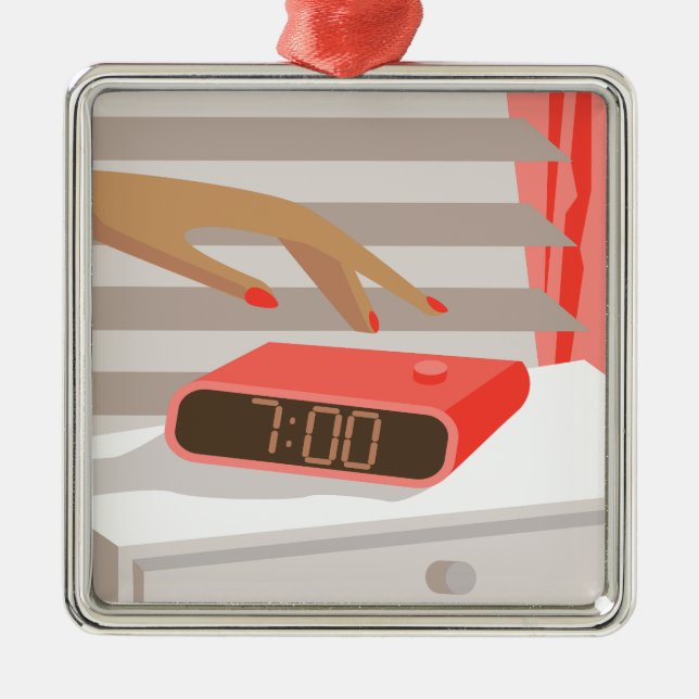 Knappen för att slå på larmklockan julgransprydnad metall (Framsidan)