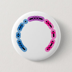 Knappen för båge i Bisexual Morse Code Arc Round Knapp