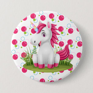 Knappen för Cute Unicorn Birthday Knapp