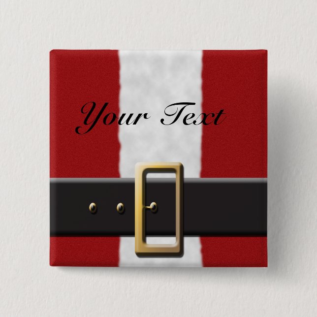 Knappen för jultomten Kostym Pin Back Knapp (Framsida)