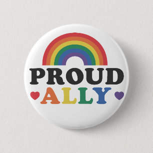 Knappen för Pridet Proud Ally Knapp