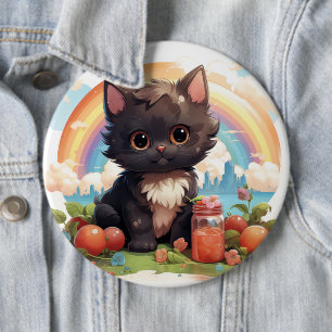Knappen för svart katt knapp