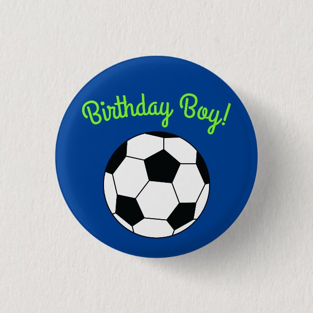 Knappen Fotboll Sports Birthday Boy Party Knapp (Framsida)