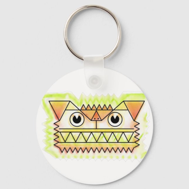 Knappen Fräcka, Arg, Hund Nyckelring (Framsida)