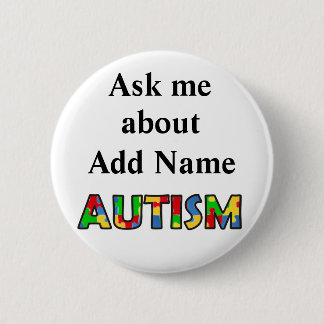 Knappen Fråga mig om autism - medvetenhet Knapp