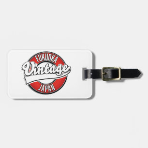 Knappen Fukuoka japan vintage stil logotyp Bagagebricka