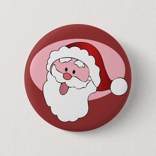 Knappen Funny Santa anpassningsbar Knapp (Framsida)