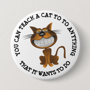 Knappen Funny Sarcastic Cat Humor Knapp