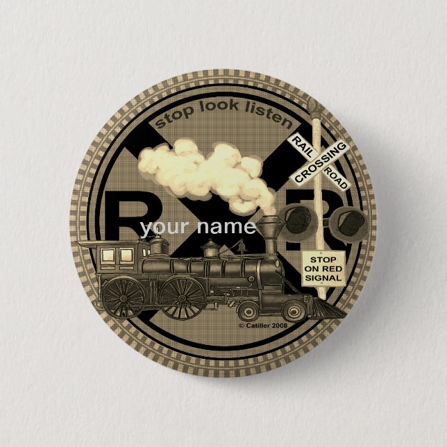 Knappen Gammal Tåg Knapp (Framsida)