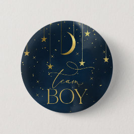 Knappen gender Reveal, Team Boy Navy Blue Button Knapp