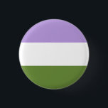 Knappen Genderqueer Knapp<br><div class="desc">En enkel utformning med flagga för pridet gendermera.</div>