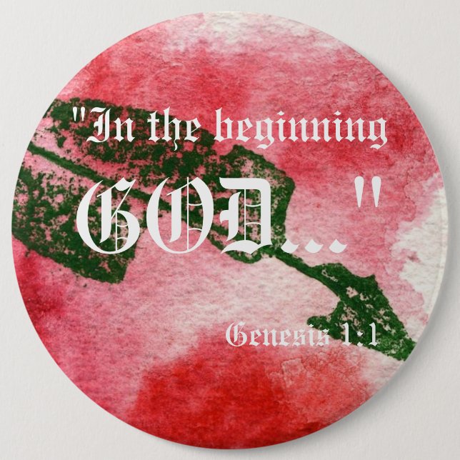Knappen Genesis 1:1 Knapp (Framsida)