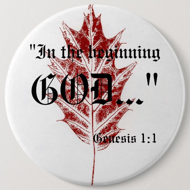 Knappen Genesis 1:1 Knapp (Framsida)
