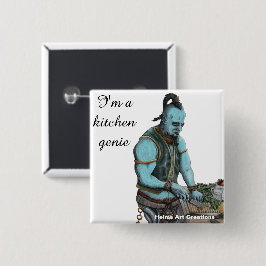 Knappen Genie Chef Cooking Dinner Fantasy Art Knapp