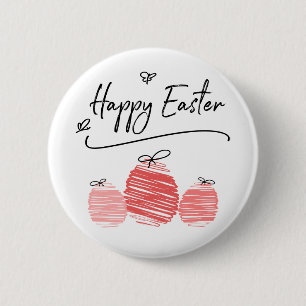 Knappen glad påsk Egg Doodle Knapp