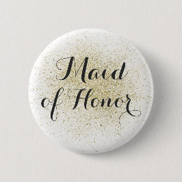Knappen glitter Guld Maid of honor Knapp