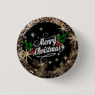 Knappen god jul, gnistra, glitter och Shine Knapp