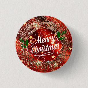 Knappen god jul, gnistra och glitter knapp