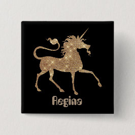Knappen Golden Magic Unicorn add namn Knapp