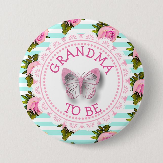 Knappen Grandma to be Baby Shower Knapp (Framsida)