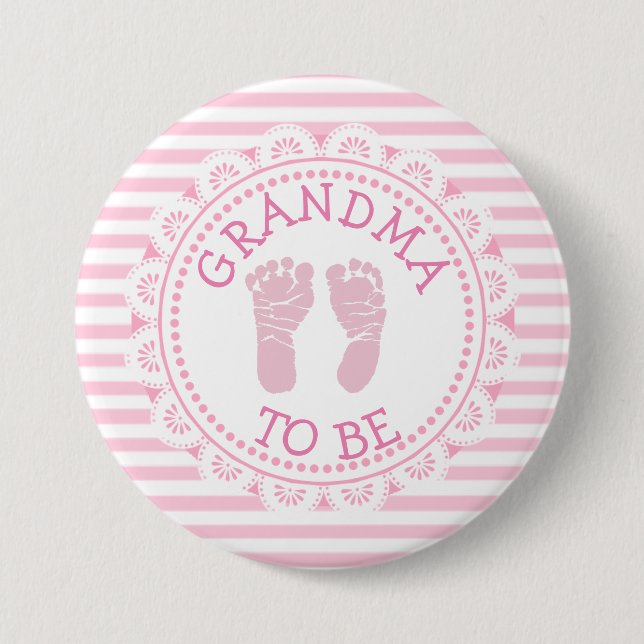 Knappen Grandma to be Baby Shower Knapp (Framsida)