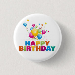 *KNAPPEN GRATTIS PÅ FÖDELSEDAGEN* OCH BALLOONER KNAPP