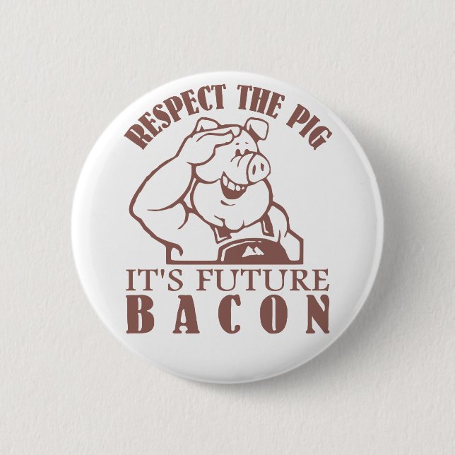 Knappen gris TO BACON anpassningsbar färg Knapp (Framsida)