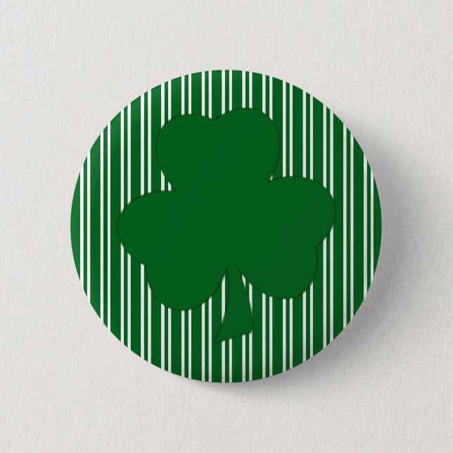 Knappen grönt stripe Shamrock Knapp (Framsida)