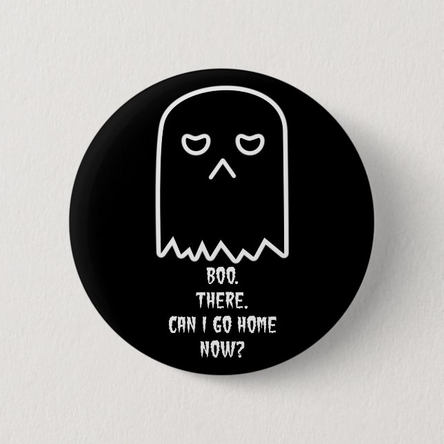 Knappen Grumpy Ghost Halloween Knapp (Framsida)