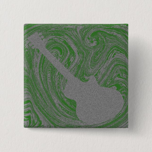 Knappen Grunge Guitar, Grönt Knapp (Framsida)