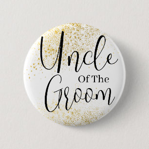 Knappen guld Glitter i groom bröllop Knapp
