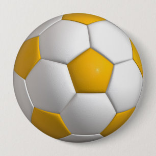 Knappen gult och vit boll knapp