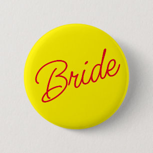 Knappen gult Red Minimal Bride Knapp