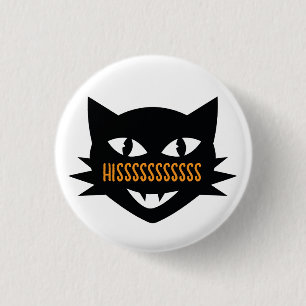 Knappen Halloween Cat Bus eller godis Knapp