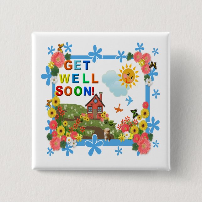 Knappen Hämta brunn för SMILING SOL Knapp (Framsida)