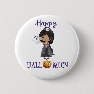 Knappen Happy halloween Flickan Spooky prinsessa Knapp