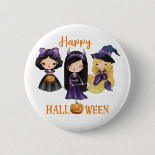 Knappen Happy halloween Flickan Spooky prinsessa Knapp