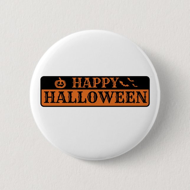Knappen happy halloween knapp (Framsida)